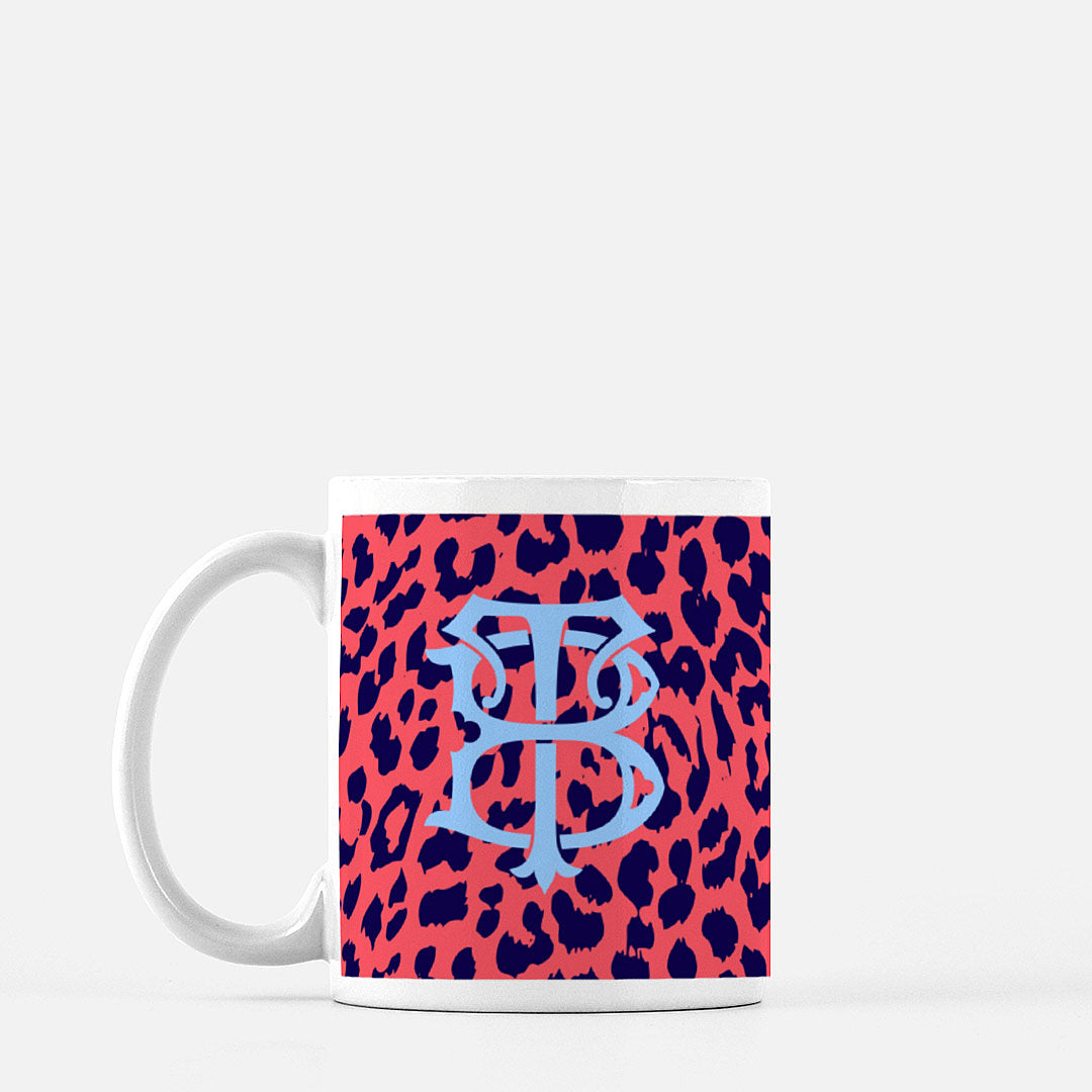 The Nila Leopard Print Collection - Monogrammed Ceramic Mug