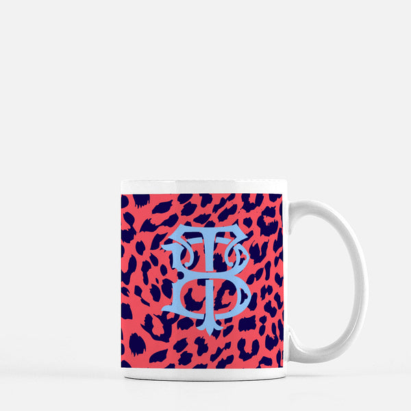 The Nila Leopard Print Collection - Monogrammed Ceramic Mug