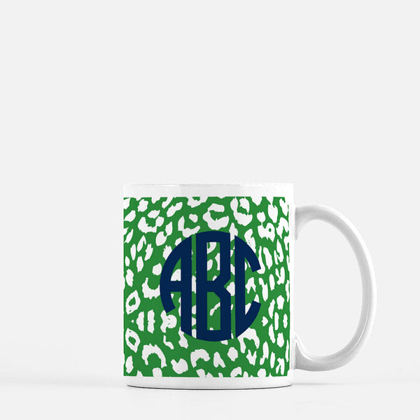 The Nila Leopard Print Collection - Monogrammed Ceramic Mug