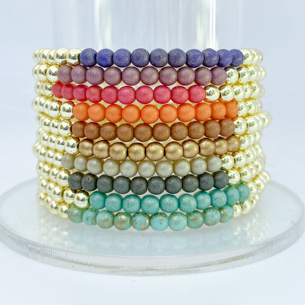linea matte bead bracelet collection
