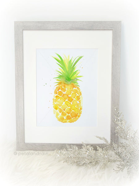 Pineapple watercolor print