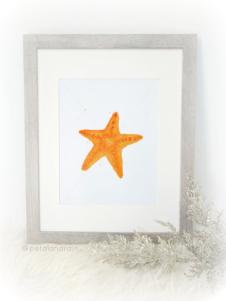 Starfish watercolor print