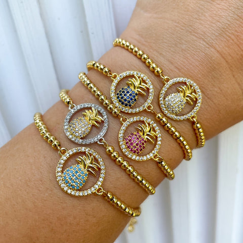 Pineapple Party Adjustable Bracelet