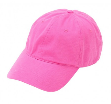 hot pink monogrammed baseball hat