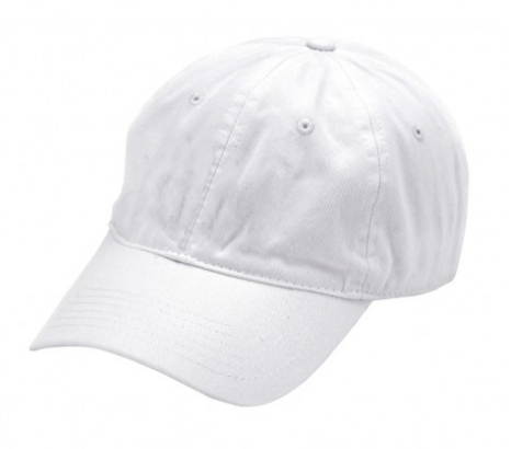 white monogrammed baseball hat