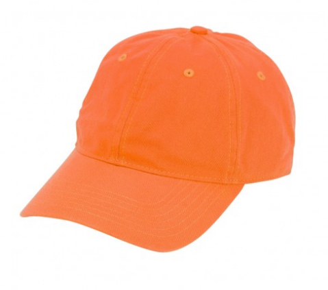 orange monogrammed baseball hat