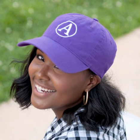 purple personalized baseball hat