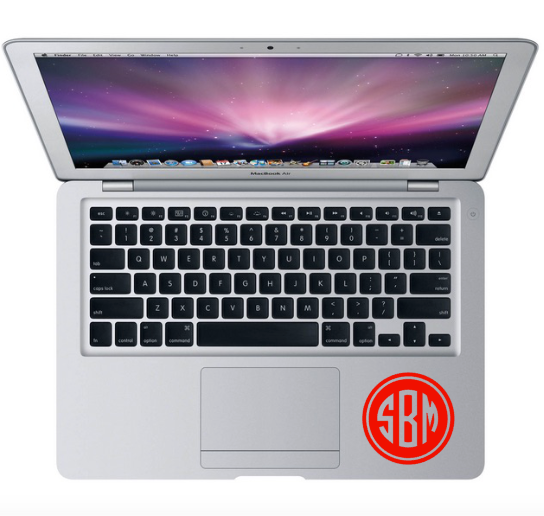 Filled Circle Monogram Decal