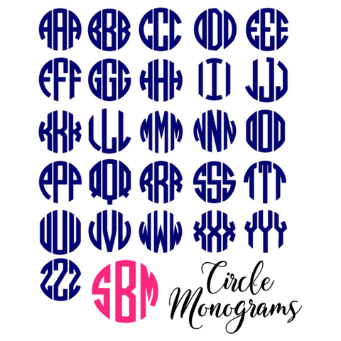 Circle Monogram Decal