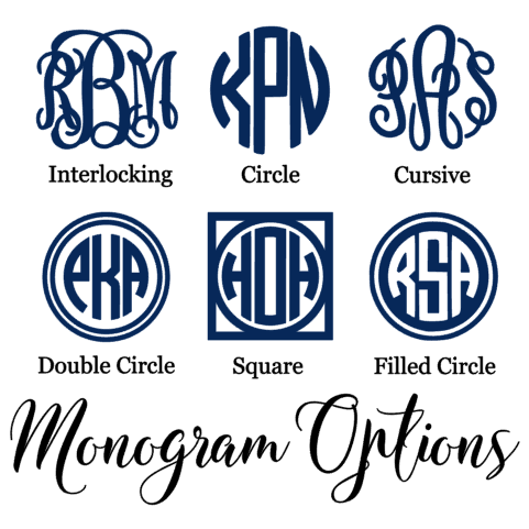 belle and ten monogram options design chart