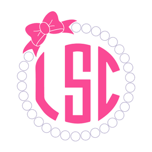 Monogrammed Pearls Decal