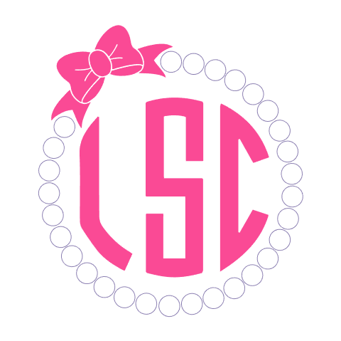 Monogrammed Pearls Decal