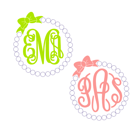 Monogrammed Pearls Decal
