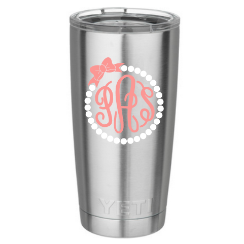 Monogrammed Pearls Decal