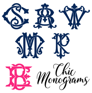 monogram decal,vinyl decal stickers, preppy icon d – Preppy Monogrammed  Gifts