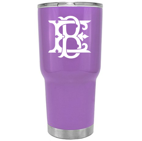 chic monogram decal on 30oz stainless steel tumbler