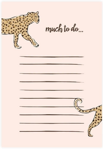 Leopard Print To Do List Notepad