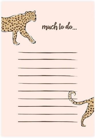 Leopard Print To Do List Notepad