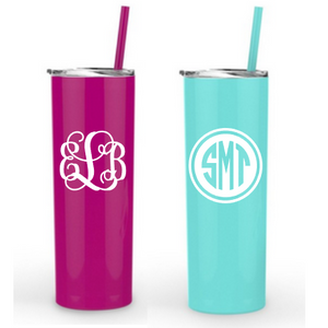 skinny tumblers with monogram