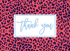 The Nila Leopard Print Collection - Thank You Cards