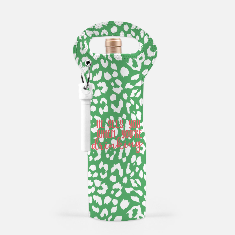 Christmas Wine Tote