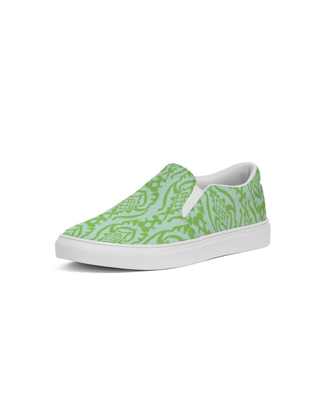 Sea Glass Ikat Women's Slip-On Canvas Shoe