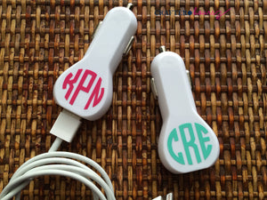 Monogrammed Car Charger