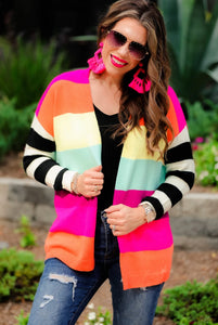 Over the Rainbow Striped Cardigan