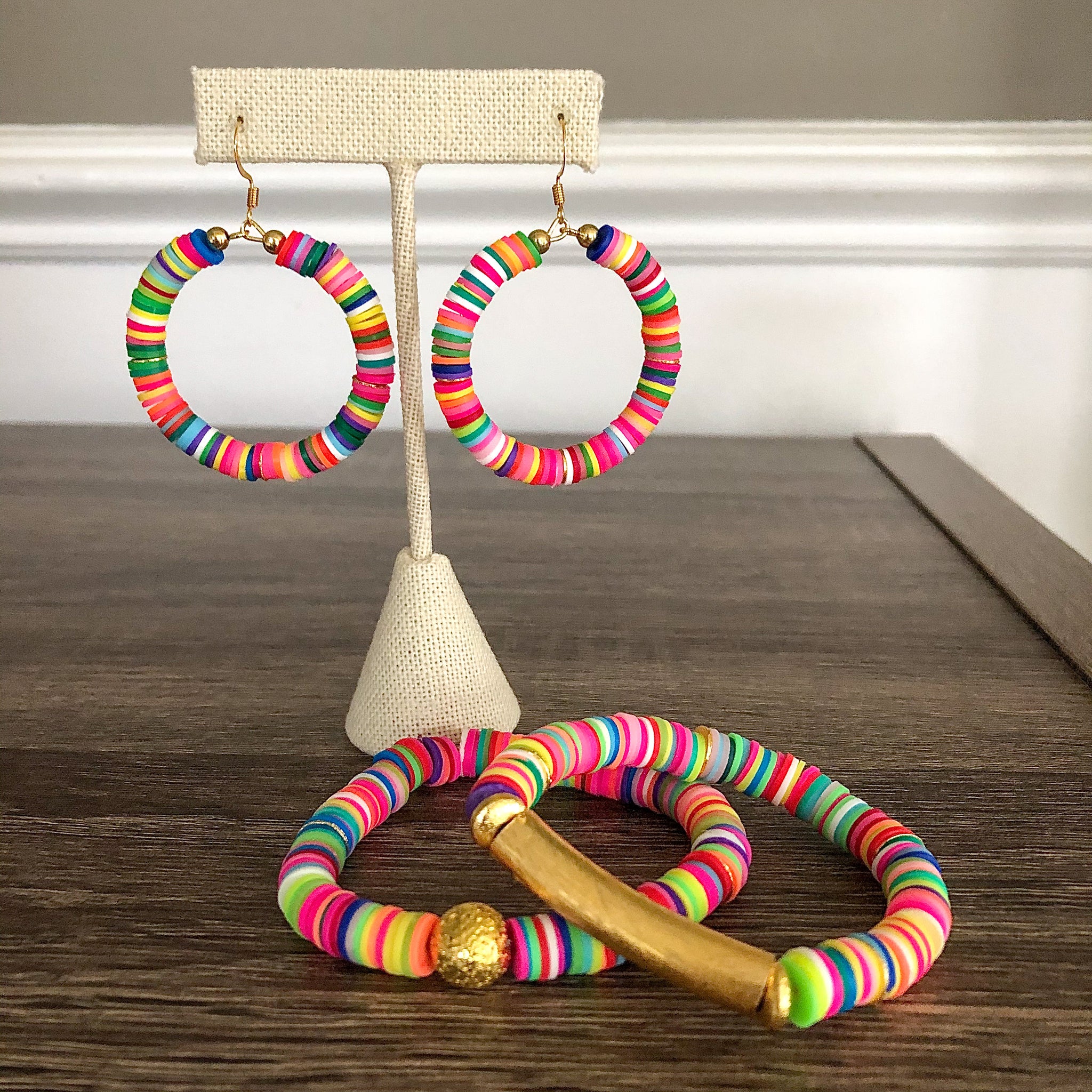 The Hailey Collection - Rainbow Earrings and Bracelet