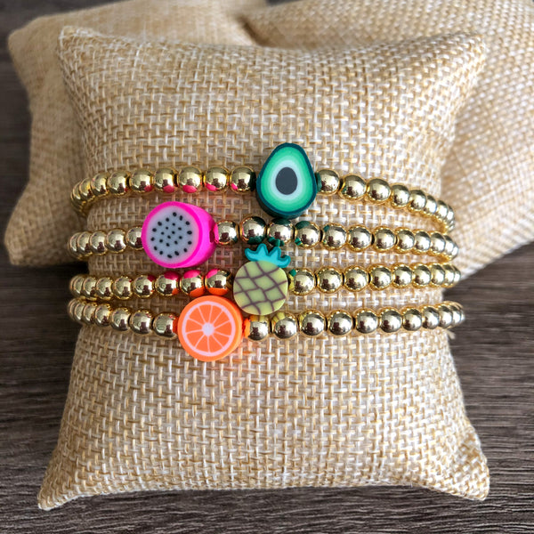 Tutti Frutti Gold Bead Bracelet