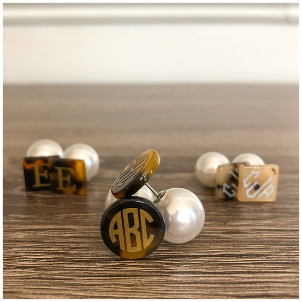 Tortoiseshell and Pearl Peek-A-Boo Earrings