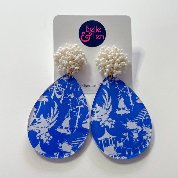 Chinoiserie Teardrop Earrings