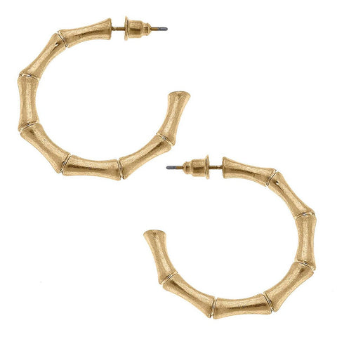 Bamboo Hoop Earrings