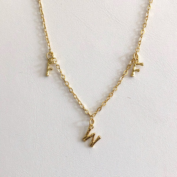 Trixie Bamboo Initial Necklace
