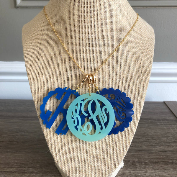 Cherika Interchangeable Acrylic Monogram Necklace