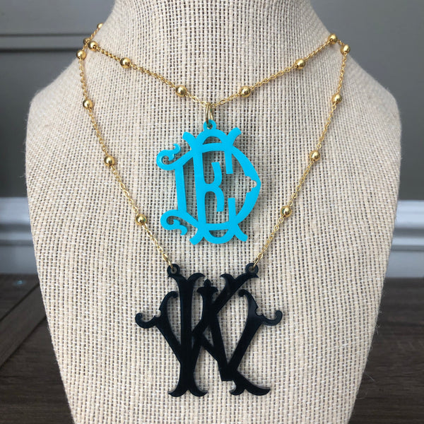 Carissa Acrylic Monogram Necklace