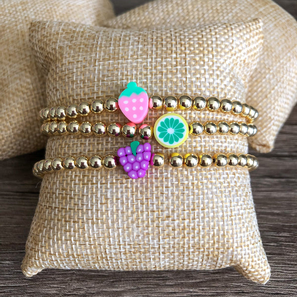 Tutti Frutti Gold Bead Bracelet