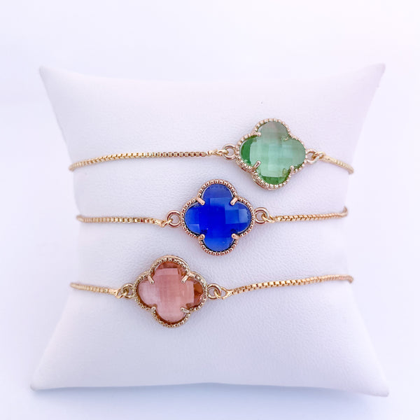 Crystal Clover Bracelet