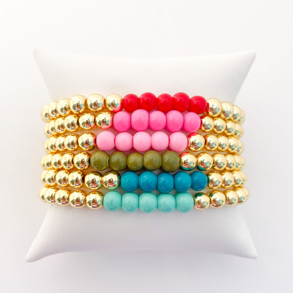Color POP Gold Bead Bracelet