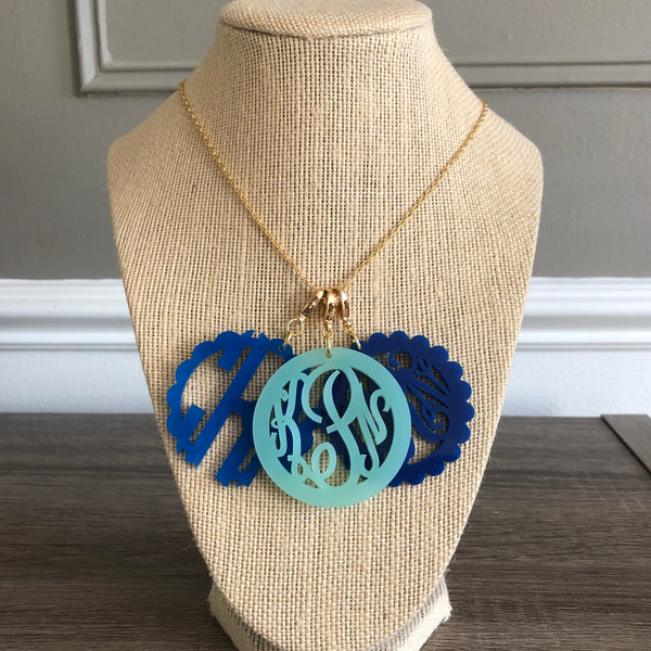 Cherika Interchangeable Acrylic Monogram Necklace