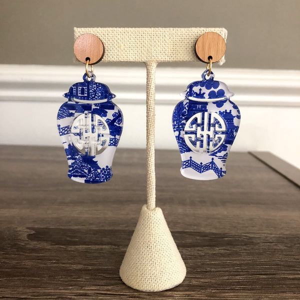 Elizabeth Collection Ginger Jar Earrings