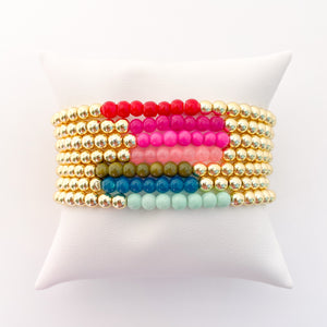 Color POP Gold Bead Bracelet