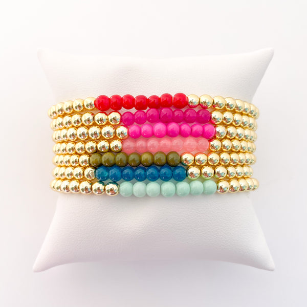 Color POP Gold Bead Bracelet