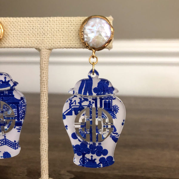 Elizabeth Collection Ginger Jar Earrings