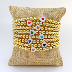 Heart of Gold Bead Bracelet