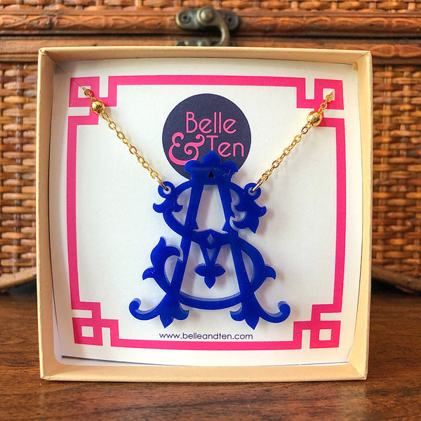 Carissa Acrylic Monogram Necklace