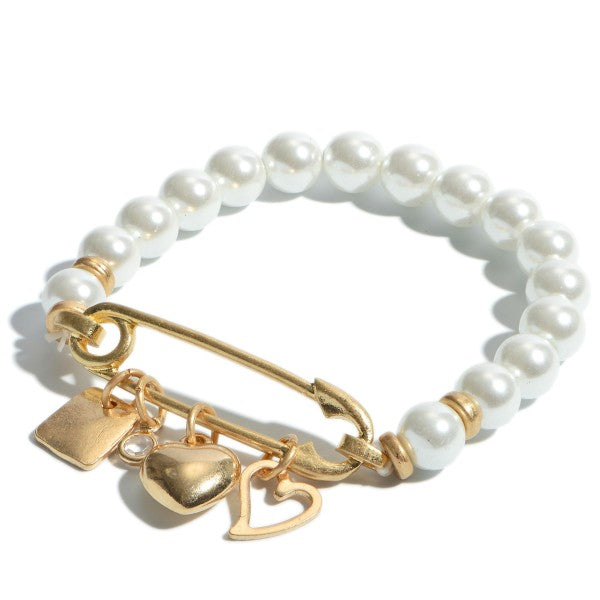 Safety Pin Charm Bracelet Belle & Ten