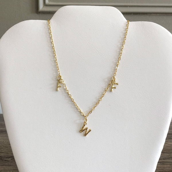 Trixie Bamboo Initial Necklace