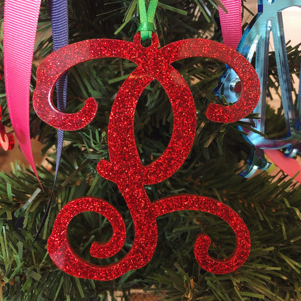 Acrylic Monogram Ornament