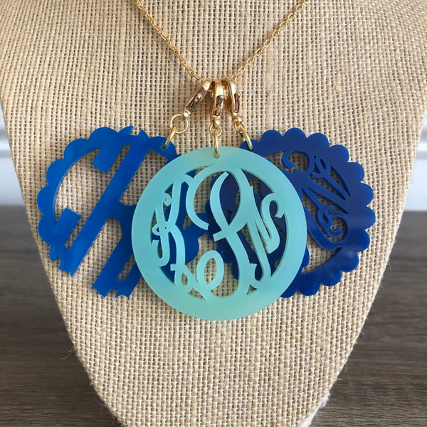 Cherika Interchangeable Acrylic Monogram Necklace